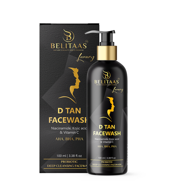Belitaas Luxury D Tan Face Wash with Kojic Acid, AHA, BHA & PHA - 100 ml